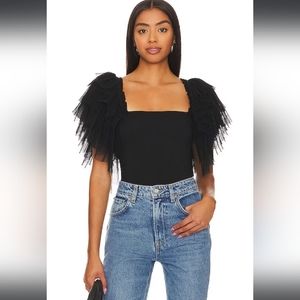 Free People Intimately Women's Kill the Lights Bodysuit Color Black, Size Small